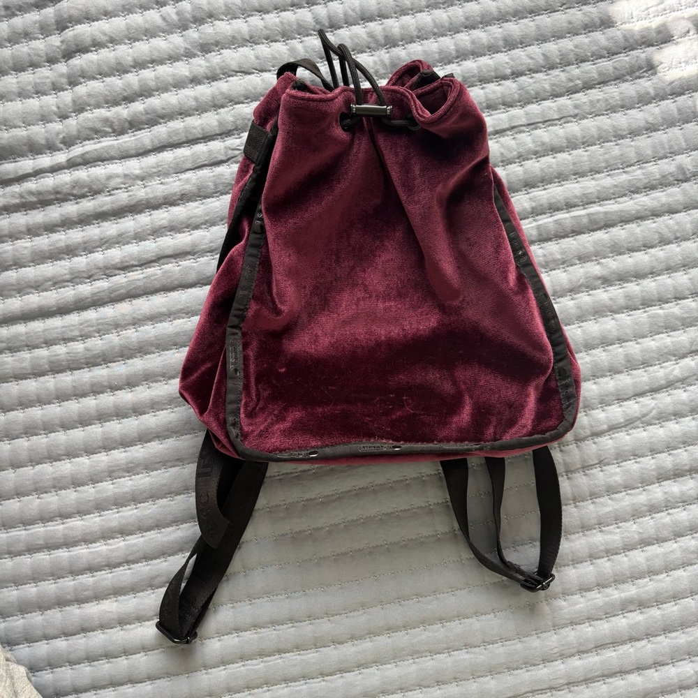 LeSportSac Velvet Drawstring Backpack - Picture 2 of 5